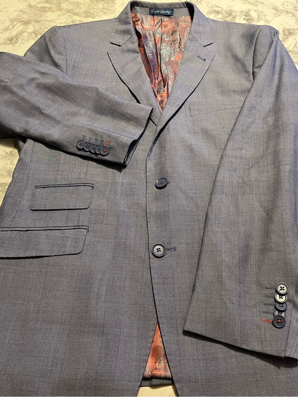 Gray Men's Two-Button Blazer by